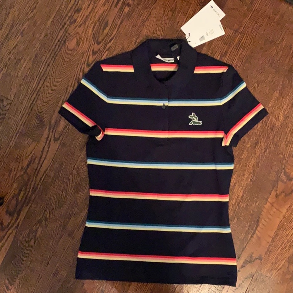 Lacoste striped polo tee shirt